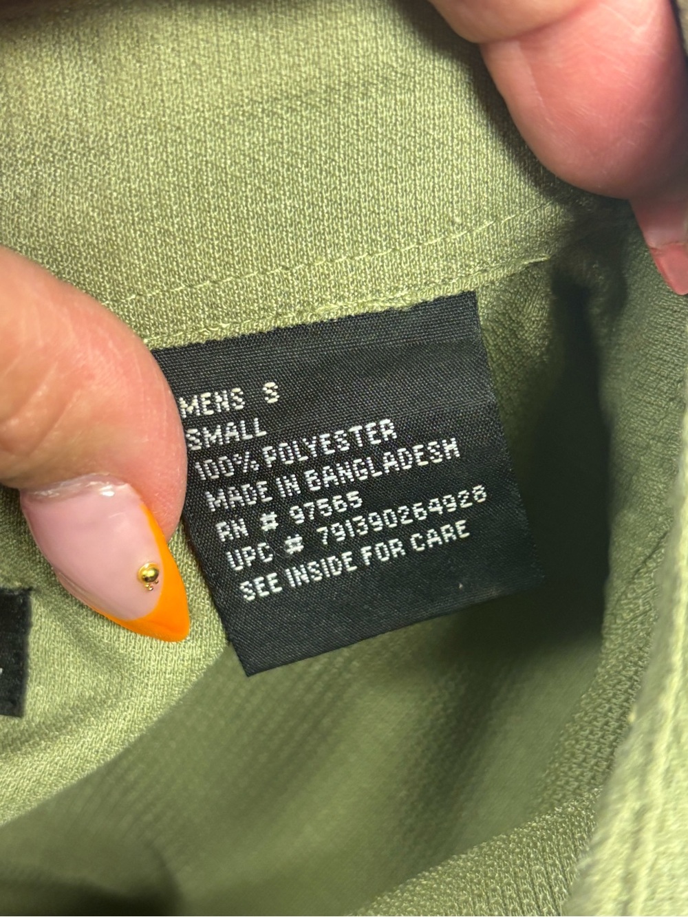 George Olive Green Short Sleeve Button-Down Shirt - Picture 4 of 4
